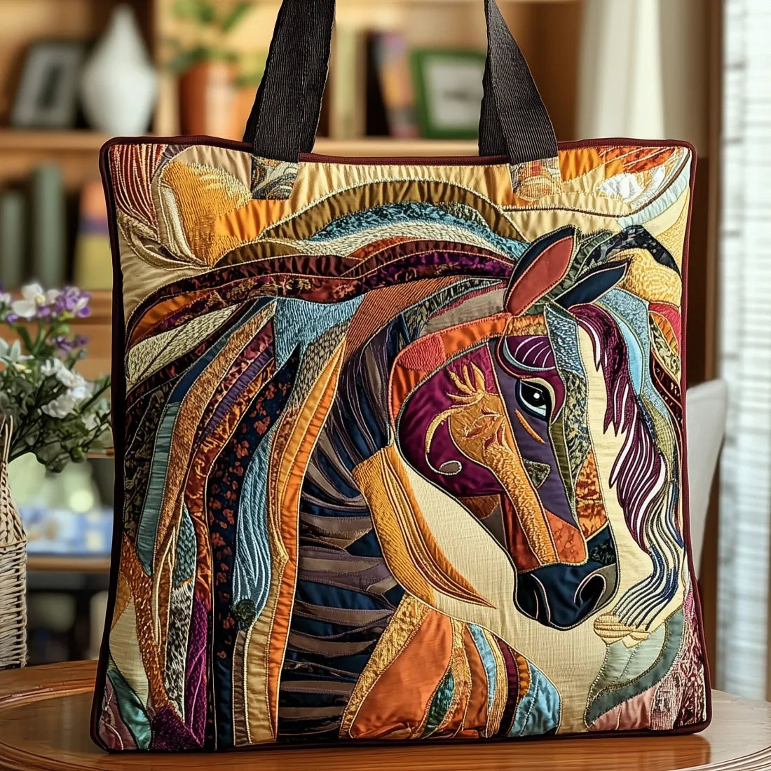 TARINA™ Monivärinen Mosaiikkihevonen -taidelaukku