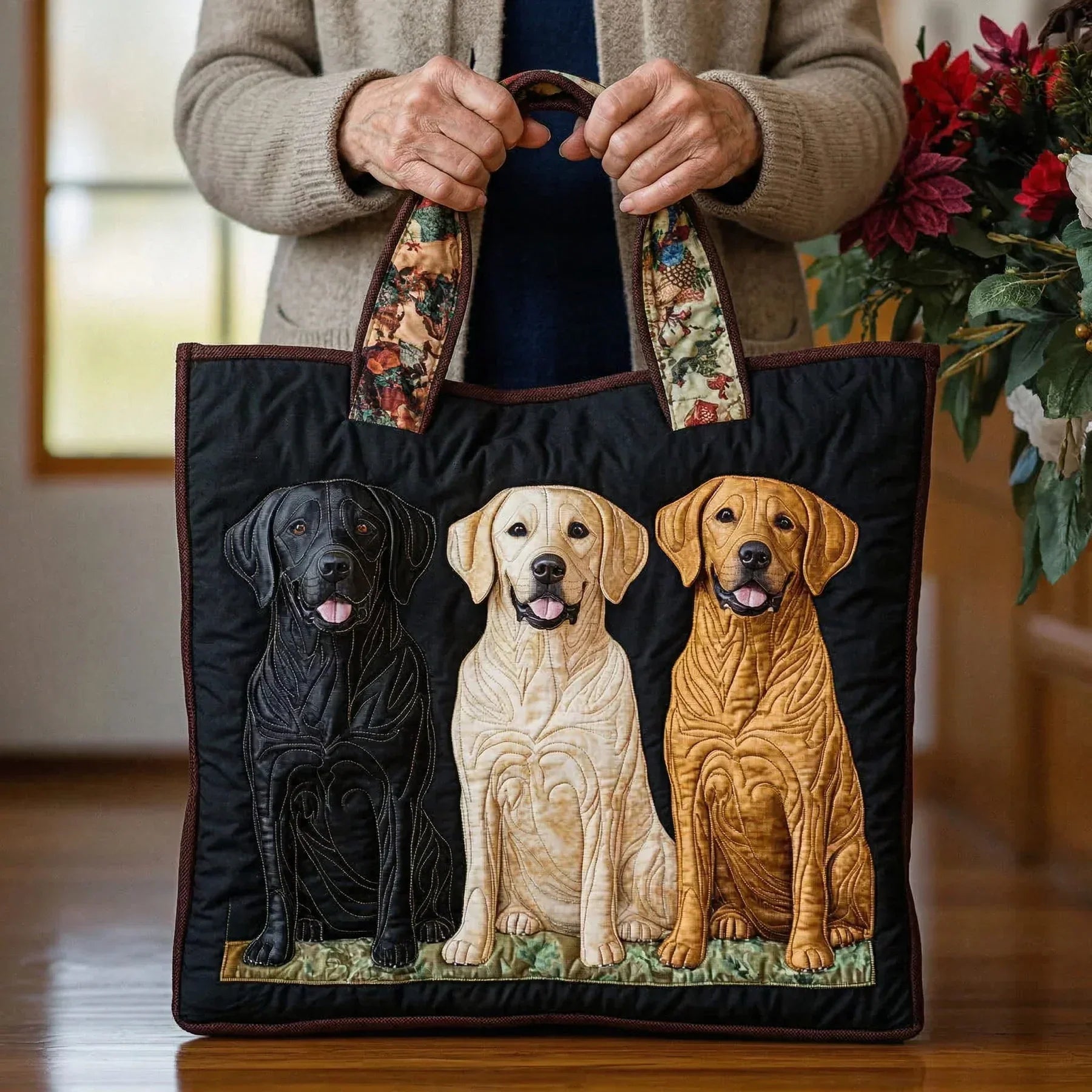 TARINA™ Kolme Labradorinnoutajaa -taidelaukku