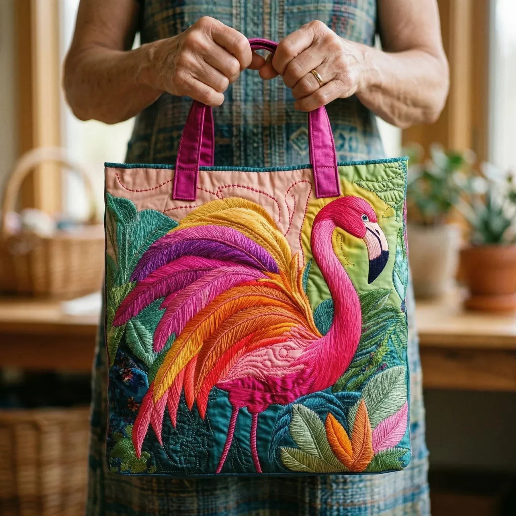 TARINA™ Sateenkaariflamingo -taidelaukku